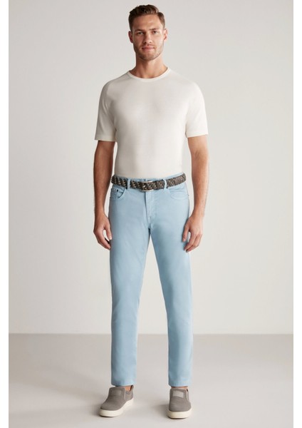 Slim Fit 5 Cep Gök Mavisi Chino Pantolon fiyatları