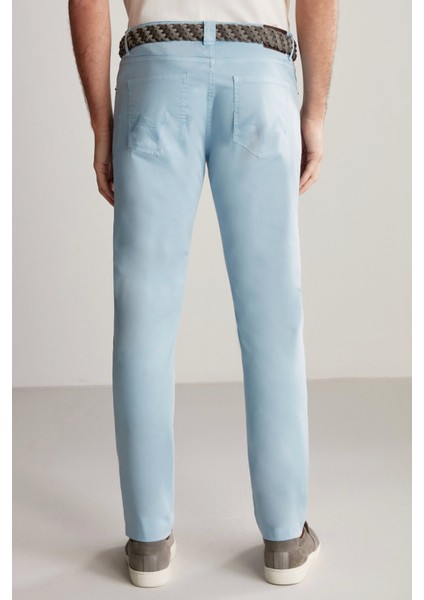 Slim Fit 5 Cep Gök Mavisi Chino Pantolon indirimleri