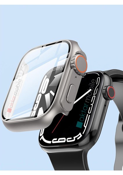 Apple Watch 7 8 45 mm Uyumlu Watch Ultra 49 mm Kasa Dönüştürücü & Ekran Koruyucu Tam Koruma