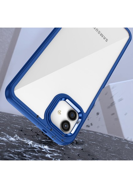 Galaxy A04 ile Uyumlu Kılıf Kontrast Renk Tasarımlı Cynosure Kapak Lila indirimleri