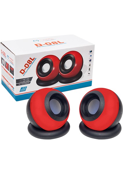 D-08L 1 + 1 USB Mini Oval Hoparlor ( 3W+3W*4 Ohm) Magıcvoıce