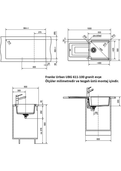 Urban Ubg 611-100 Granit Evye, Avena, 100X50CM modelleri