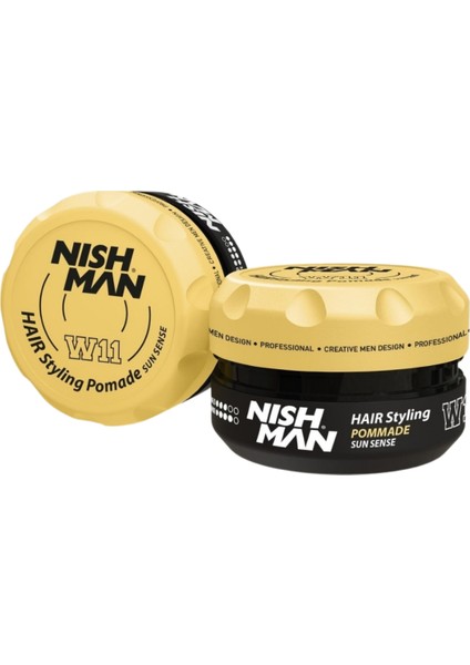 W11 Saç Şekillendirici Oynanabilir Doğal Parlak Pomade Wax - Sun Sense 100 ml