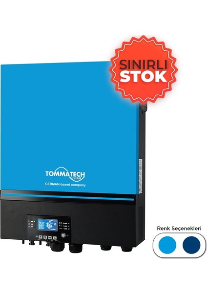Tommatech mplus 7.2k 48V Mppt 1faz Akıllı Inverter Çevirici Invertör fiyatları
