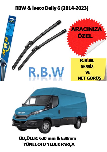 Rbw  Iveco Daily 6  (2014-2023)  Aracınız Için Özel Muz Tip Silecek Takımı