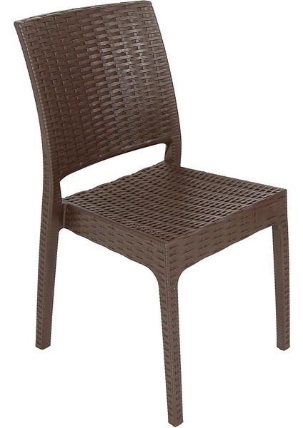 Elit Rattan Sandalye (4 Adet) Eko Kahverengi