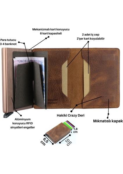 Book Dkar Akıllı Mekanizmalı Deri Cüzdan