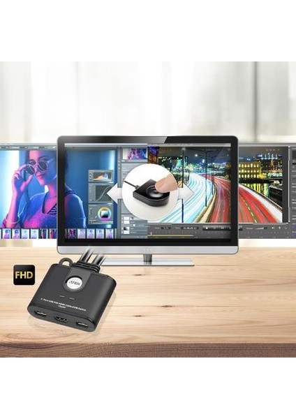 ATEN-CS22HF 2-Port USB Fhd HDMI Cable Kvm Switch