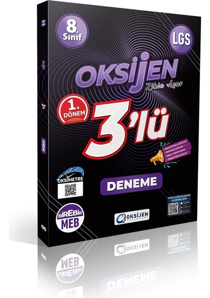 Oksijen Yayınları Oksijen Lgs 8.sınıf 1.dönem 3'lü Deneme