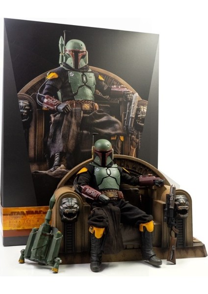 Hot Toys Star Wars: The Mandalorian - Boba Fett (Repaint Armor) And Throne Koleksiyon Seti