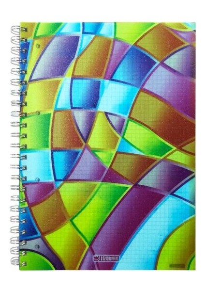 Spring A4 Pp Kapak Sipiralli Defter 140 Yp. 3 Çizgili + 1 Kareli Renk Ayraçlı