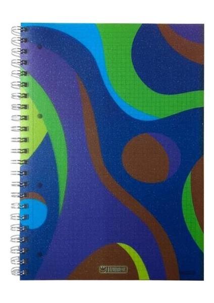 Spring A4 Pp Kapak Sipiralli Defter 140 Yp. 3 Çizgili + 1 Kareli Renk Ayraçlı