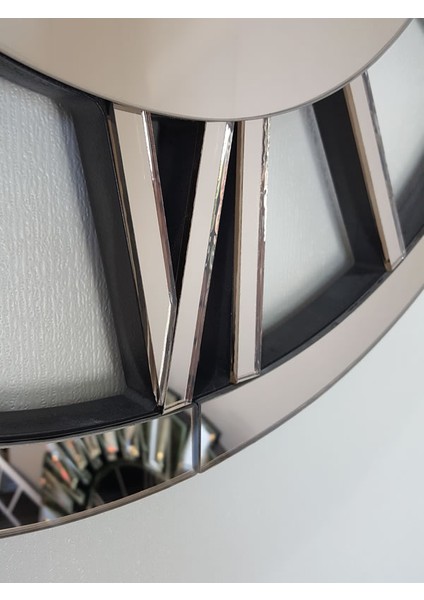 Circle Roma Bronze Model Bronz Renk 60 Cm Dekoratif Aynalı Duvar Saati