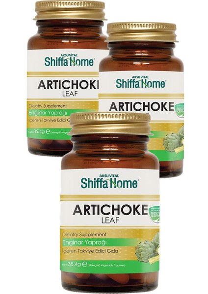 3 Kutu Enginar Yaprağı Kapsül Articchoke Leaf 590 Mg x 60 Kapsül x 3