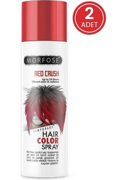 Mech 24 Saate Kadar Etkili Kırmızı Renkli Saç Spreyi Red Crush 150 ml 2 Adet fiyatları