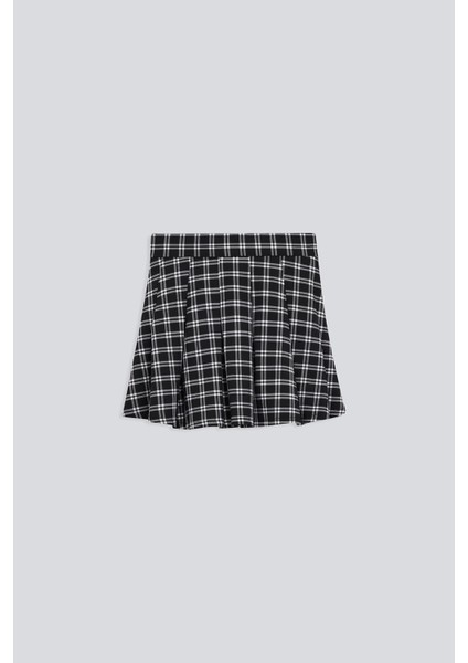(Kids Girl) Pileli Dokuma Kısa Etek