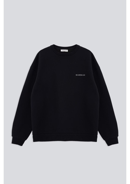 Oversıze Fıt Babokah Nakışlı Sweatshirt