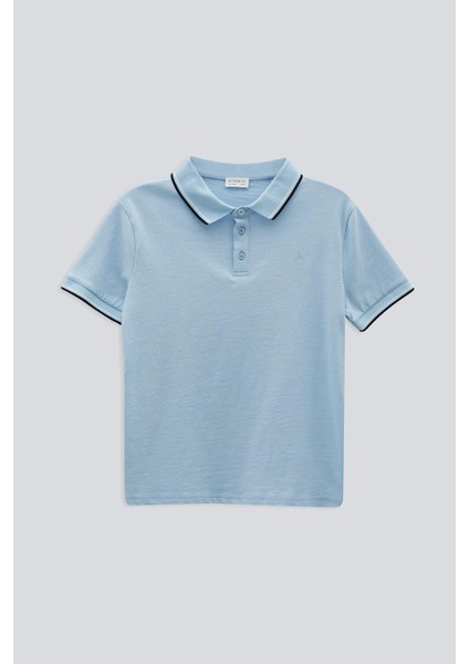 (Kids Boy) Polo Yaka Nakışlı T-Shırt