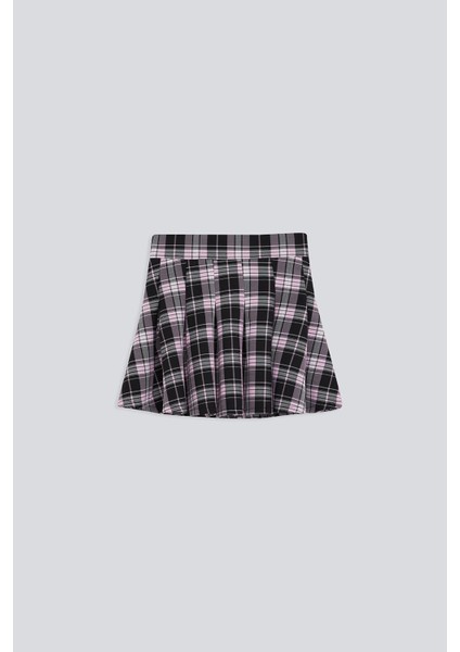 (Kids Girl) Pileli Dokuma Kısa Etek