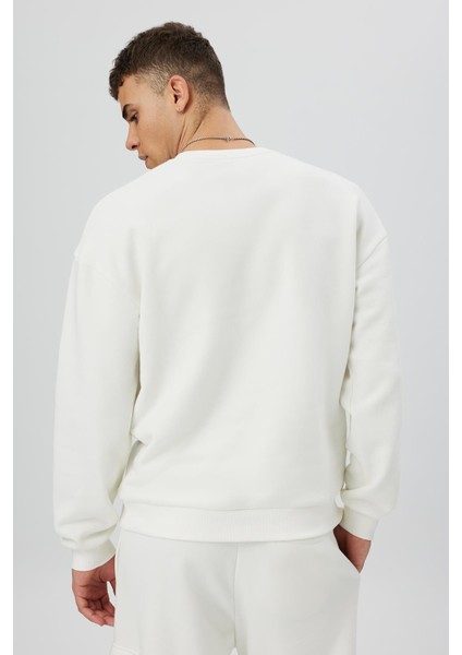 Oversıze Fıt Babokah Nakışlı Sweatshirt