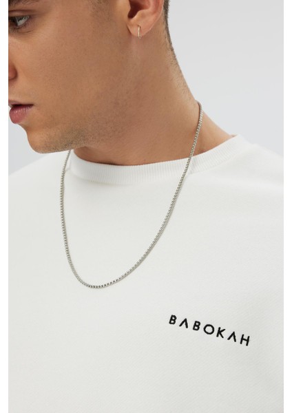 Oversıze Fıt Babokah Nakışlı Sweatshirt