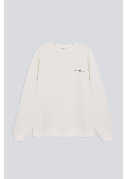 Oversıze Fıt Babokah Nakışlı Sweatshirt