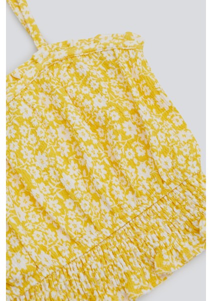 (Kids Girl) Çiçekli Askılı Crop fiyatları