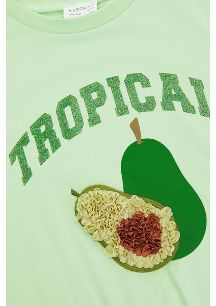 (Kids Girl) Baskılı Nakışlı Crop T-Shırt fiyatları