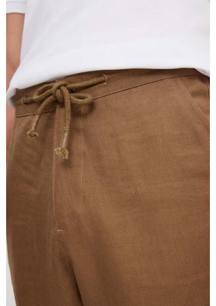 Dokuma Keten Pantolon