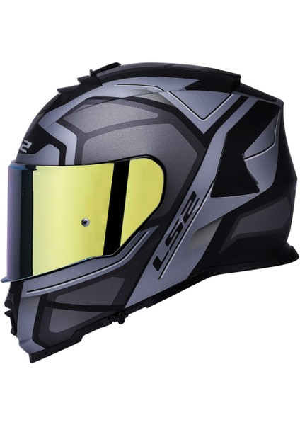 Storm Faster Mat Tıtanıum Kask Sarı Cam