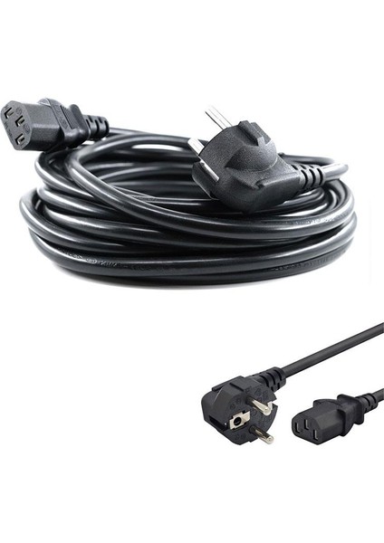 Power Kablo 3x1 C13 Bilgisayar Monitör Power Güç Kablosu 15M