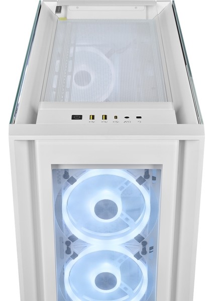 Corsaır CC-9011233-WW Icue 5000X Rgb Ql Edıtıon 4X120MM Fan Dahılı Rgb Kontrolcu Full Tower Smart Pc Kasası Beyaz