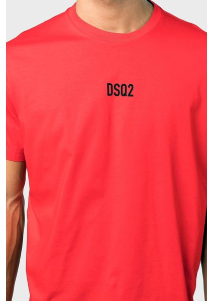 Logolu Bisiklet Yaka % 100 Pamuk Relaxed Fit T Shirt Erkek T Shirt S74GD0997 S23009 312