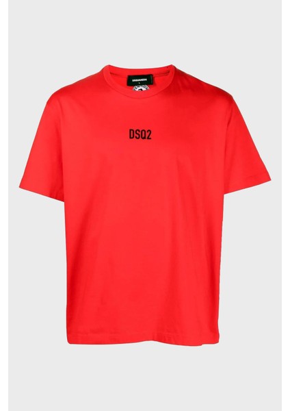 Logolu Bisiklet Yaka % 100 Pamuk Relaxed Fit T Shirt Erkek T Shirt S74GD0997 S23009 312