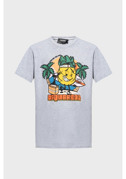 Baskılı Bisiklet Yaka Pamuklu Regular Fit T Shirt Erkek T Shirt S71GD1263 S221468 57M indirimleri