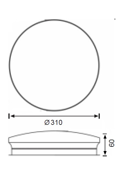 Jupiter Led Tavan Armatürü Beyaz 3000K-JK180B