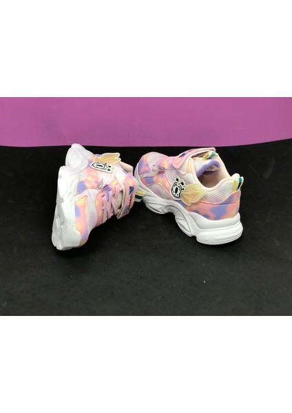 Kız Çocuk Kelebek Desenli Renkli Ortopedik Sneakers Spor Ayakkabı fiyatları