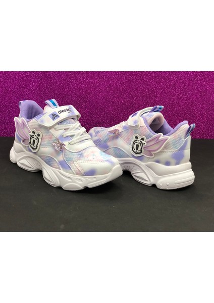 Kız Çocuk Kelebek Desenli Renkli Ortopedik Sneakers Spor Ayakkabı fırsatları