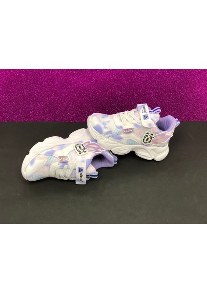 Kız Çocuk Kelebek Desenli Renkli Ortopedik Sneakers Spor Ayakkabı indirimleri