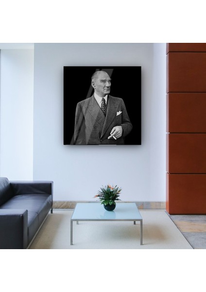 Atatürk Fotoğrafları Cam Tablo