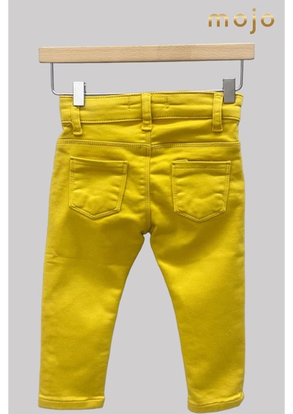Mojo Kız Çocuk Ultra Esnek Renkli Denim Pantolon 2348 Sarı modelleri