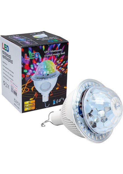 Powermaster PM-4191 Bluetooth Destekli Animasyonlu 10 Watt Şarjlı Ufo Tip Disko Topu