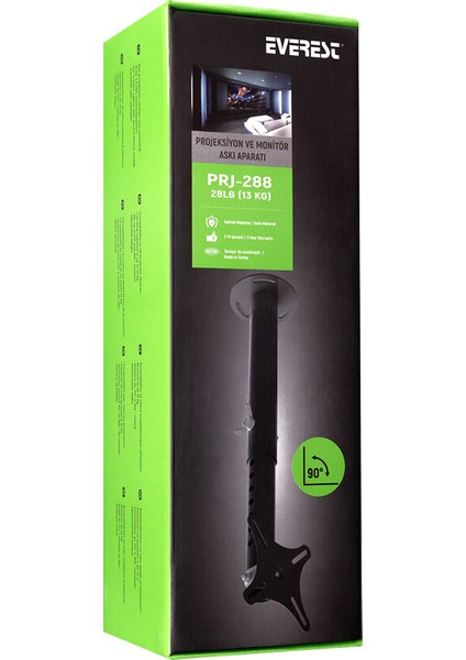 Projeksiyon Askı Aparatı Everest PRJ-288 (30-60 cm - 360-45 Derece -13 Kg) modelleri