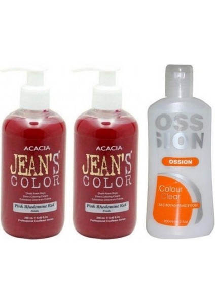 Saç Boyası Pembe 250ml 2ad Ve Ossion Boya Temizleyici 200ml