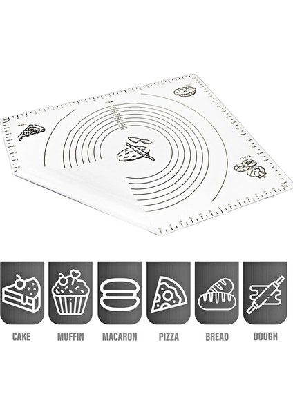 Silikon Hamur Matı Ölçülü Isıya Dayanıklı Hamur Yoğurma Açma Matı fiyatları