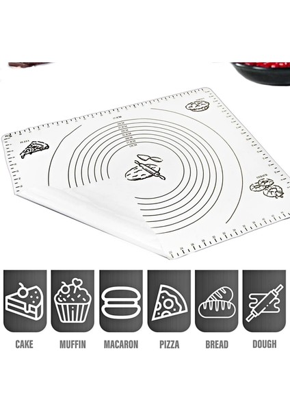 Silikon Hamur Matı Ölçülü Isıya Dayanıklı Hamur Yoğurma Açma Matı modelleri