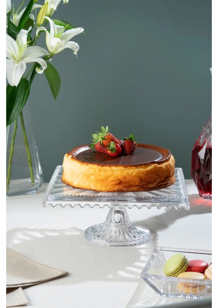 Alegre Glass Kare Ayaklı Sunum Tabağı fırsatları