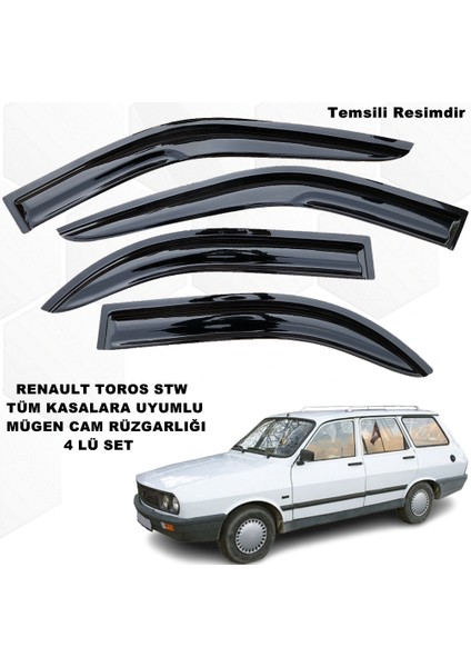 Renault 12 Toros Stw Mügen Cam Rüzgarlığı Tüm Stw Kasalara Uyumlu 4 Lü Set Cam Rüzgarlığı-Caraks modelleri