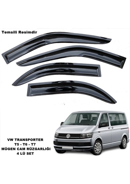 Vw Transporter T5 Mügen Cam Rüzgarlığı 2003-2015 Arası 4 Lü Set Cam Rüzgarlığı - Caraks