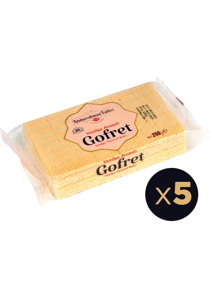 Gofret Vanilyalı 250 gr 5 Li Paket